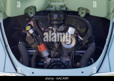 Engine detail of old Volkswagen Beetle Stock Photo