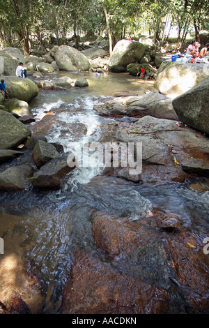 Hin Lad Waterfall Koh Samui Thailand Stock Photo