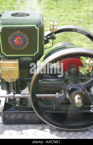 working stationary engine at traction rally, Antrim, Ireland Stock Photo