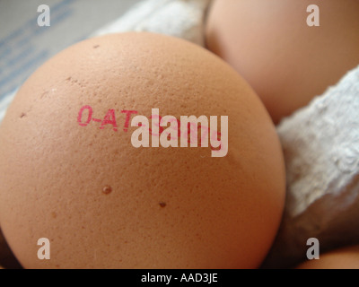 marked / labelled egg Stock Photo
