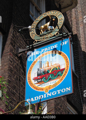 Pride of Paddington Pub Sign London England United Kingdom Stock Photo