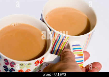 Two cups of tea Stock Photo