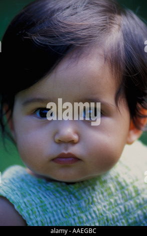 8 month old Filipino-Caucasian baby girl Stock Photo