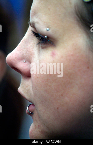 double dermal piercing face