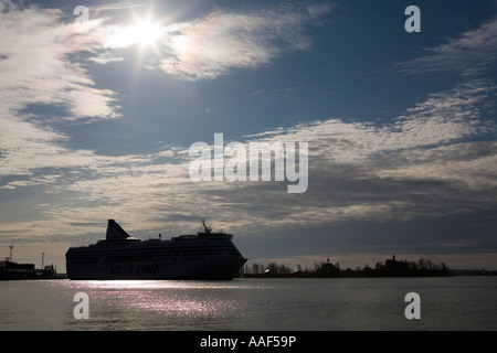 cruise vessel in Helsinki harbour Finland Stock Photo