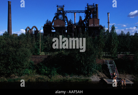 Old blast furnace Landschaftspark Duisburg Nord Stock Photo