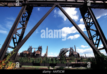 Old blast furnace Landschaftspark Duisburg Nord Stock Photo