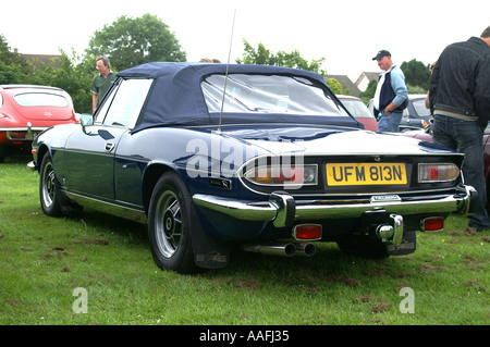 The famous Triumph Stag sports car interior showing the steering wheel ...