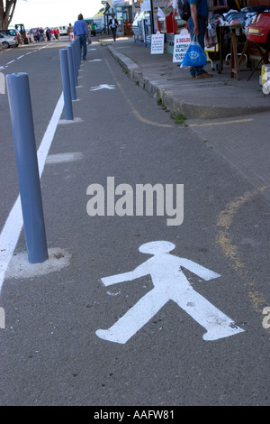 Pedestrian protected way paint on the street in france Stock Photo