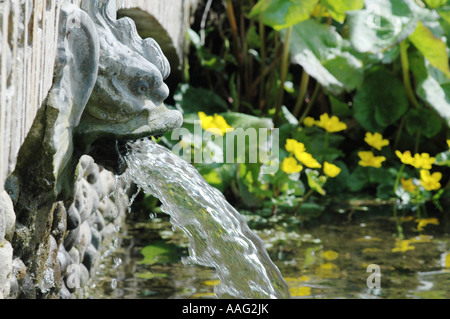 Flowing water at Hoveton Hall Gardens Norfolk UK Stock Photo