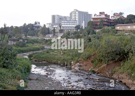 Africa Hall UN ECA United Nations Economic Commission for Africa beyond river Addis Ababa Ethiopia Africa Stock Photo