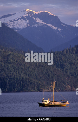 Salmon fishing boat Johnstone Strait BC Canada Stock Photo