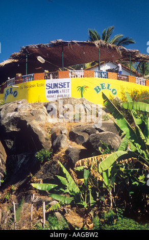 Agonda Beach Sunset Bar Canacona Goa India Stock Photo