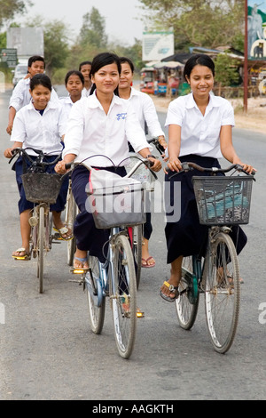 Khmer school children near Phnom Penh Cambodia Stock Photo - Alamy
