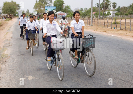 Khmer school children near Phnom Penh Cambodia Stock Photo - Alamy