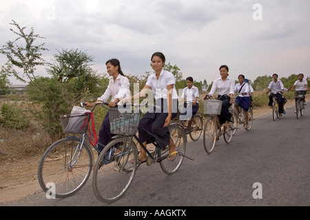Khmer school children near Phnom Penh Cambodia Stock Photo - Alamy