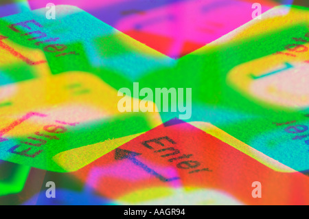 abstract closeup view of computer keyboard Stock Photo