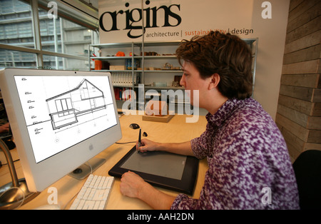 Origins architects are specialised in design of houses on alternative energy editorial use only no negative publicity Stock Photo
