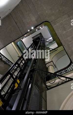 Elevator shaft within stairwell at Queen Victoria Building Sydney Stock Photo