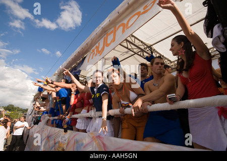 Ravers on a Love Mobile Street Parade Zurich Canton Zurich Switzerland Stock Photo