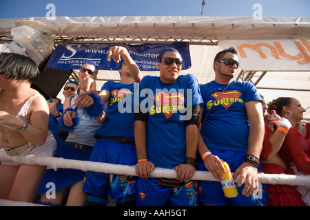 Ravers on a Love Mobile Street Parade Zurich Canton Zurich Switzerland Stock Photo