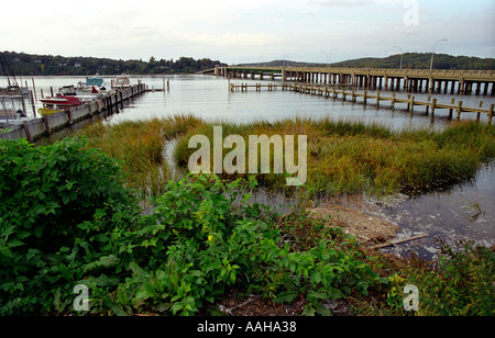 Bridge over the Navesink River in New Jersey Stock Photo
