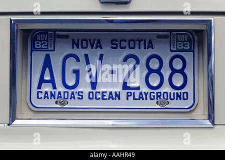 car license plate of Nova Scotia on a Ford, Canada, North America Stock