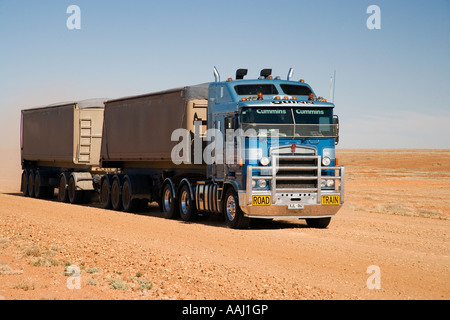 Road Train Strzelecki Track Outback South Australia Australia Stock Photo