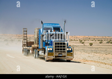 Road Train Strzelecki Track Outback South Australia Australia Stock Photo