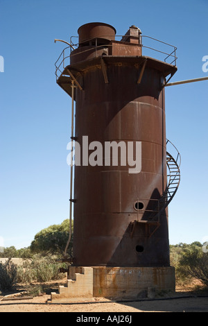 Water Tower Beresford Bore Historic Railway Siding Old Ghan Railway Oodnadatta Track near William Creek Outback South Australia Stock Photo