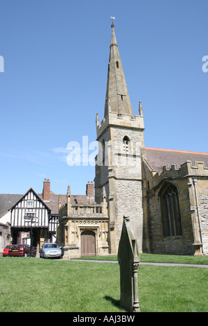 All Saints Church on the site of the Abbey in Evesham Worcestershire. Stock Photo