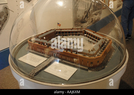 scale model of original Ft Sumter inside museum Charleston, South Carolina Stock Photo