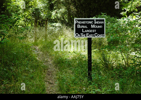 Indian burial mound at Magnolia Plantation Gardens,  Charleston, South Carolina Stock Photo