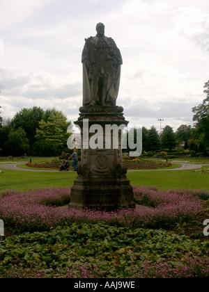 Statue of Edward VII Beacon Park Lichfield Staffordshire Stock Photo