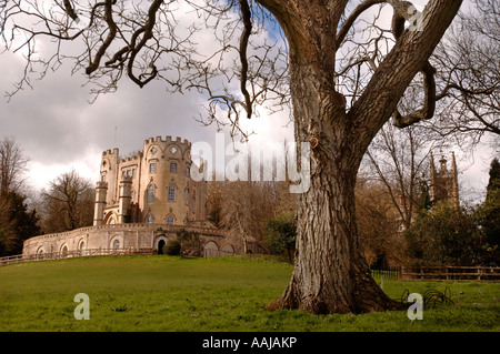 MIDFORD CASTLE NEAR BATH AN EIGHTEENTH CENTURY FOLLY CASTLE BUILT IN THE SHAPE OF THE ACE OF CLUBS SOMERSET UK Stock Photo