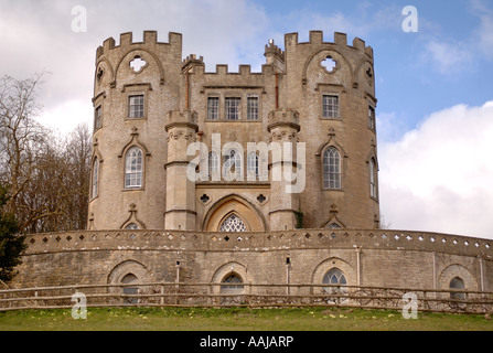 MIDFORD CASTLE NEAR BATH AN EIGHTEENTH CENTURY FOLLY CASTLE BUILT IN THE SHAPE OF THE ACE OF CLUBS SOMERSET UK Stock Photo