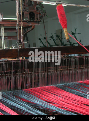 loom detail in a hammock industry, Natal, Rio Grande do Norte, Brazil Stock Photo