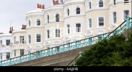 Terraced edwardian or victorian houses Brighton England Stock Photo