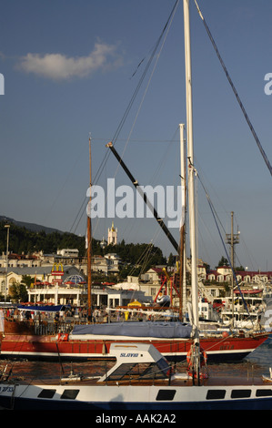 Crimea, Yalta, harbour Stock Photo