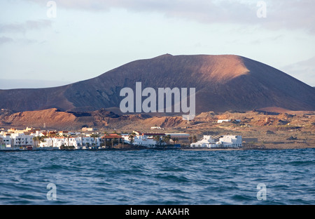 Caldera near Corralejo on the north ends of Fuertuventura Island in the Canaries Stock Photo