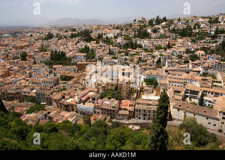 Views of Granada from La Alhambra Spain Stock Photo