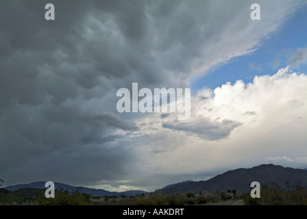 Mammatus cloud Formations Anza Borrego State Park California Stock Photo