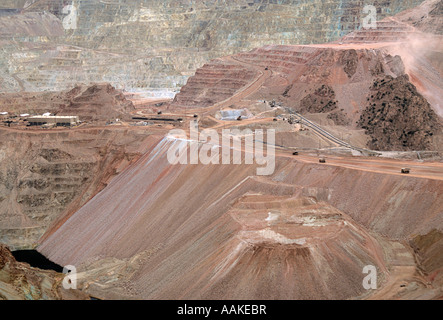 Morenci Copper Mine owned by Phelps Dodge, Greenlee County near Clifton, Southeastern Arizona, USA Stock Photo