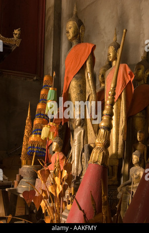 Buddha icons interior Wat Xieng Thong Luang Prabang Laos Stock Photo ...