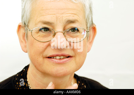 Children's author Jacqueline Wilson pictured at The Guardian Hay Festival 2005 Hay on Wye Powys Wales UK Stock Photo