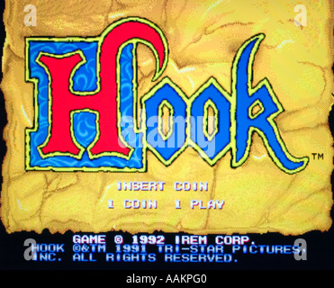 Hook Tri Star Productions 1992 vintage arcade videogame screenshot - EDITORIAL USE ONLY Stock Photo