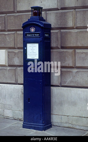 Old police telephone box in London England Stock Photo