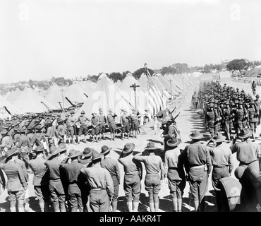 1910s WORLD WAR I TROOPS IN TRAINING CAMP IN CALIFORNIA USA Stock Photo