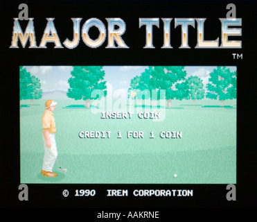 Major Title Golf Irem Corp 1990 vintage arcade videogame screenshot ...