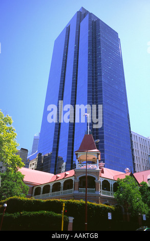 White Building Perth Dramatic upwards view of tall commercial buildings reaching up into a ...